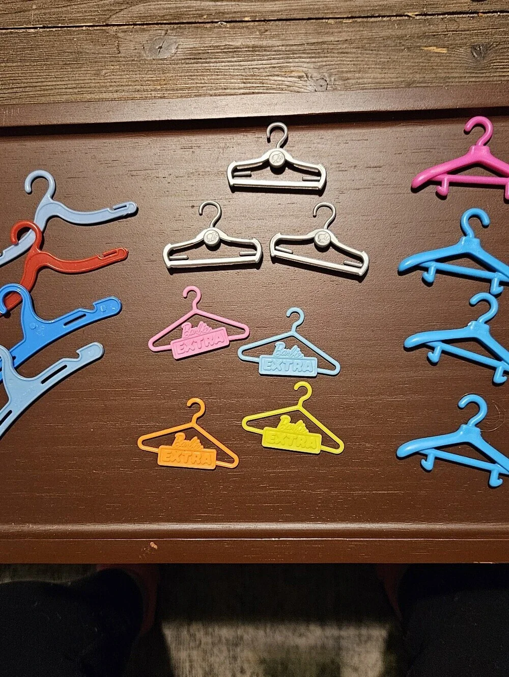 Vintage Barbie Doll Clothes Hanger Lot of 15 Pieces Multicolor